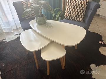 Set di tavolini da salotto moderni (3 pezzi)