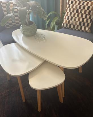 Set di tavolini da salotto moderni (3 pezzi)
