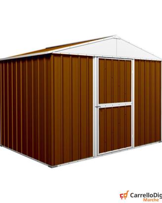 Box baracca lamiera Acciaio 275x175 legno scuro