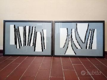 Lotto 2 quadri serigrafie Giuseppe Colonna
