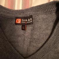 Maglia/pullover uomo grigia 50% lana merinos