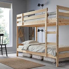 letto  a castello MYDAL ikea 200 x 90  in legno