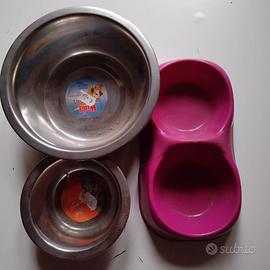 Tris ciotole cani e gatti