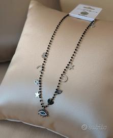 Collana occhio portafortuna con perline 