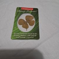 Quadrifoglio Portafortuna Vero "Giordano" - Card