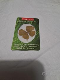 Quadrifoglio Portafortuna Vero "Giordano" - Card