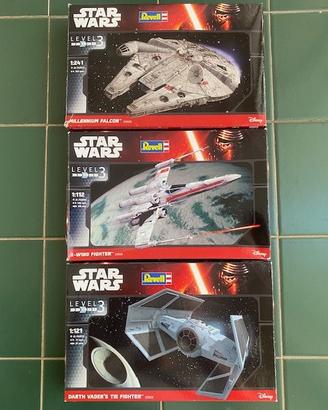 Lotto 3 Modellini Star Wars Revell (Level 3)