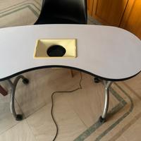 Tavolino pieghevole per unghie con sacca trasporto