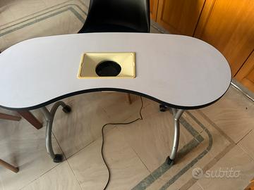 Tavolino pieghevole per unghie con sacca trasporto