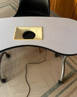 Tavolino pieghevole per unghie con sacca trasporto