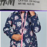 H&M giacca impermeabile bambina 9/10anni 140cm