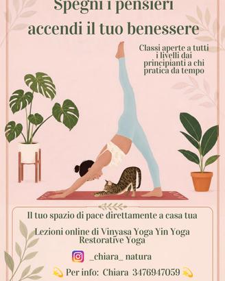 Lezioni di Yoga Online, VINYASA, YIN, RESTORATIVE