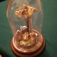 presepe nella campana di vetro