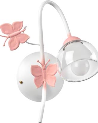 Applique a Una Luce in Metallo Farfalle dip