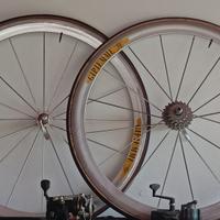 Coppia di Ruote Bici da Corsa Vintage Gipiemme Tec