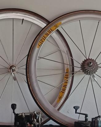 Coppia di Ruote Bici da Corsa Vintage Gipiemme Tec