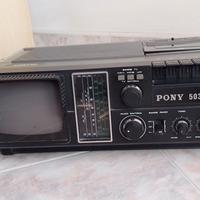 RADIO + TV BIANCONERO + LETTORE MUSICASSETTE