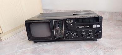 RADIO + TV BIANCONERO + LETTORE MUSICASSETTE