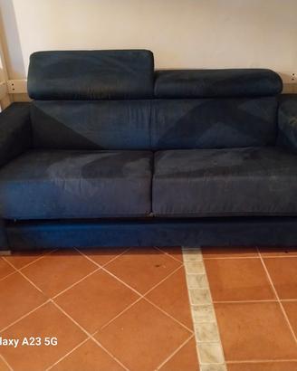 divano letto in alcantara