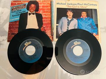 2 dischi in Vinile 45 giri Michael Jackson