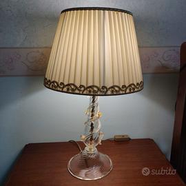 Coppia lampade abatjour in Vetro di Murano