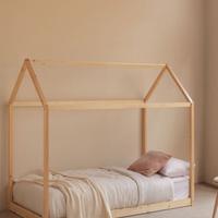 Letto Montessoriano Casetta Legno rialzato