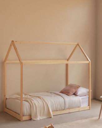 Letto Montessoriano Casetta Legno rialzato