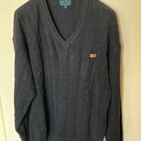 Maglione Les Copains uomo scollo V blu