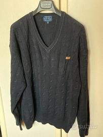 Maglione Les Copains uomo scollo V blu