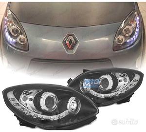 FARI PER RENAULT TWINGO 07-11 LUCE DIURNA LED NERO