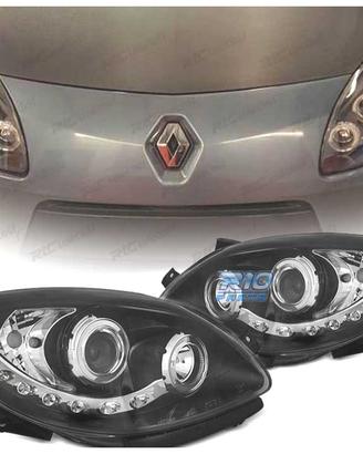 FARI PER RENAULT TWINGO 07-11 LUCE DIURNA LED NERO