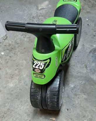 Moto cavalcabile FALK Kawasaki Bud Racing verde –