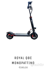 Monopattino elettrico q&c royal