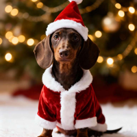 Bassotto Tedesco Pedigree cioccolato e arlecchino