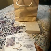 Braccialetto argento con corno portafortuna nuovo