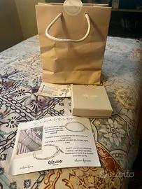 Braccialetto argento con corno portafortuna nuovo