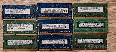 banchi RAM vari tagli e frequenze