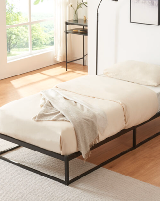 2 x Letto singolo 90x200 accaio nero nuovo