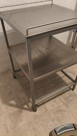 Carrello, color argento, inox, arredo cucina