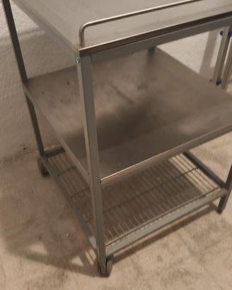Carrello, color argento, inox, arredo cucina