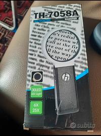 Lente ingrandimento per lettura con luce