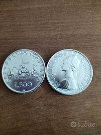 n. 4 lire 500 in argento Fior di Conio 