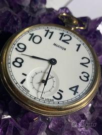Orologio da tasca vintage Molnija USSR
