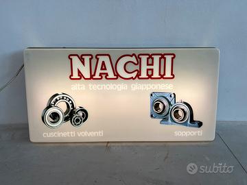 Insegna luminosa pubblicitaria vintage da officina