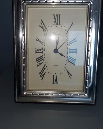 Orologio da tavolo cornice argento