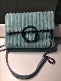 Borsa a spalla in velluto a coste 