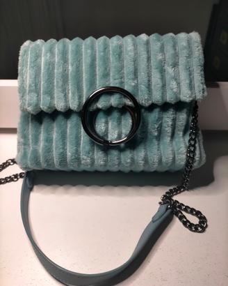 Borsa a spalla in velluto a coste 