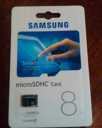 Samsung Scheda Micro SD HC Standard, Classe 6, 8GB