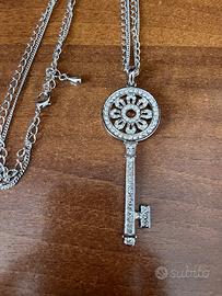 Collana Con Ciondolo A Forma Di Chiave Retrò In Argento Sterling 925 – VIKI LYNN Con Dettagli In Perla E Zirconia Cubica – Gioiello Vintage Per Donna - 2
