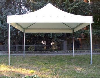 gazebo 4x4 in acciaio zincato con tetto in pvc